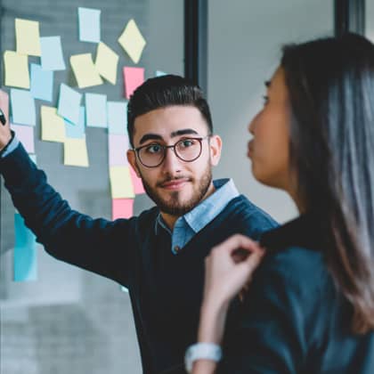 agile developer explaining